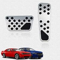 Vista 12 de Cubiertas de pedal de acelerador de gas de aleación de aluminio, accesorios interiores antideslizantes sin perforación, pedal de freno Pastillas