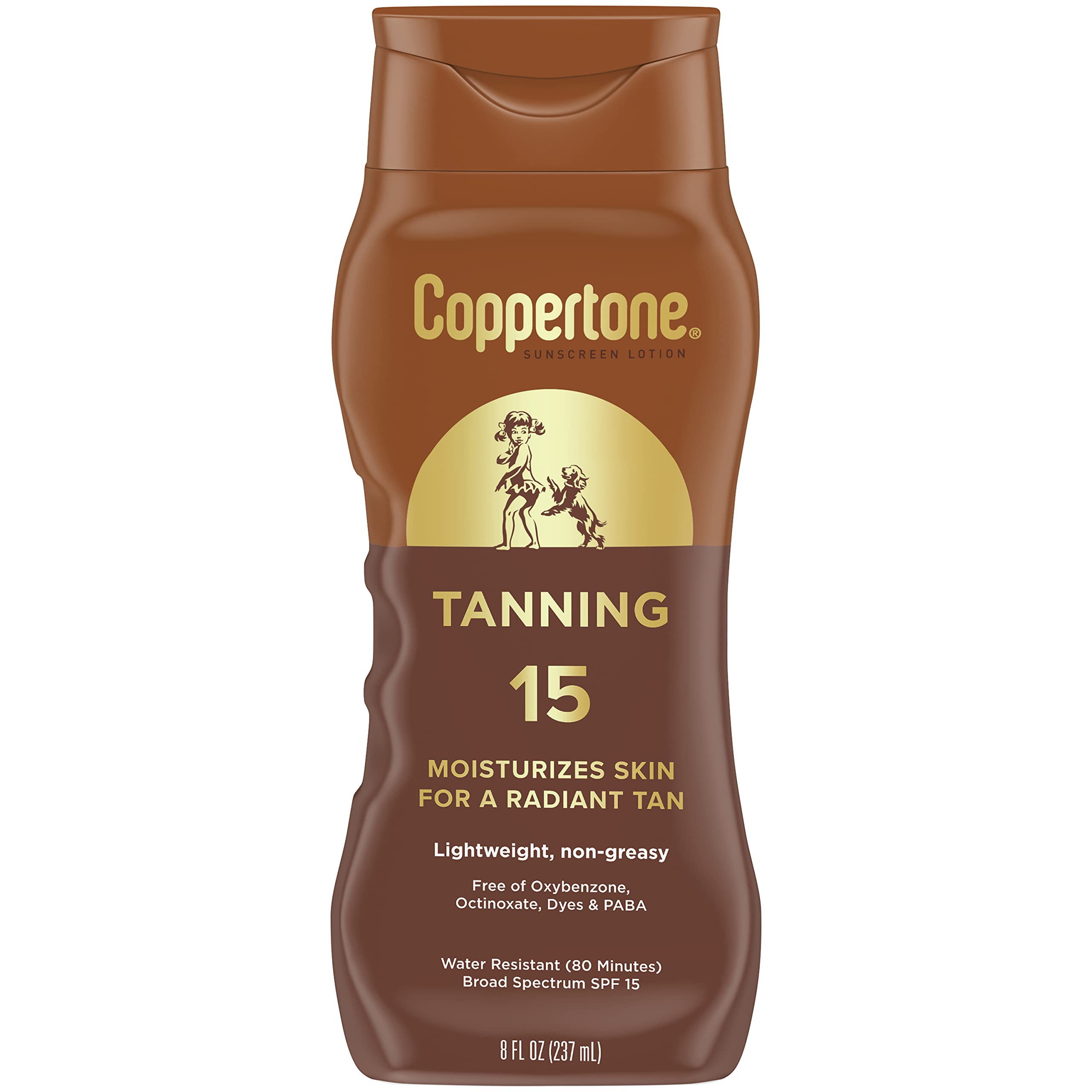 Coppertone Tanning Sunscreen Lotion, Water Resistant Body Sunscreen SPF