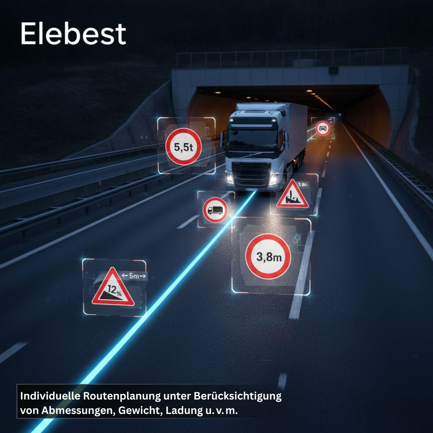 Elebest City 90 – 9 Zoll GPS Navi für Auto, LKW & Wohnmobil | Europa-Karten (52 Länder) mit Updates, Radarwarner, Fahrspurassistent, Bluetooth, POI-Datenbank & Freisprecheinrichtung