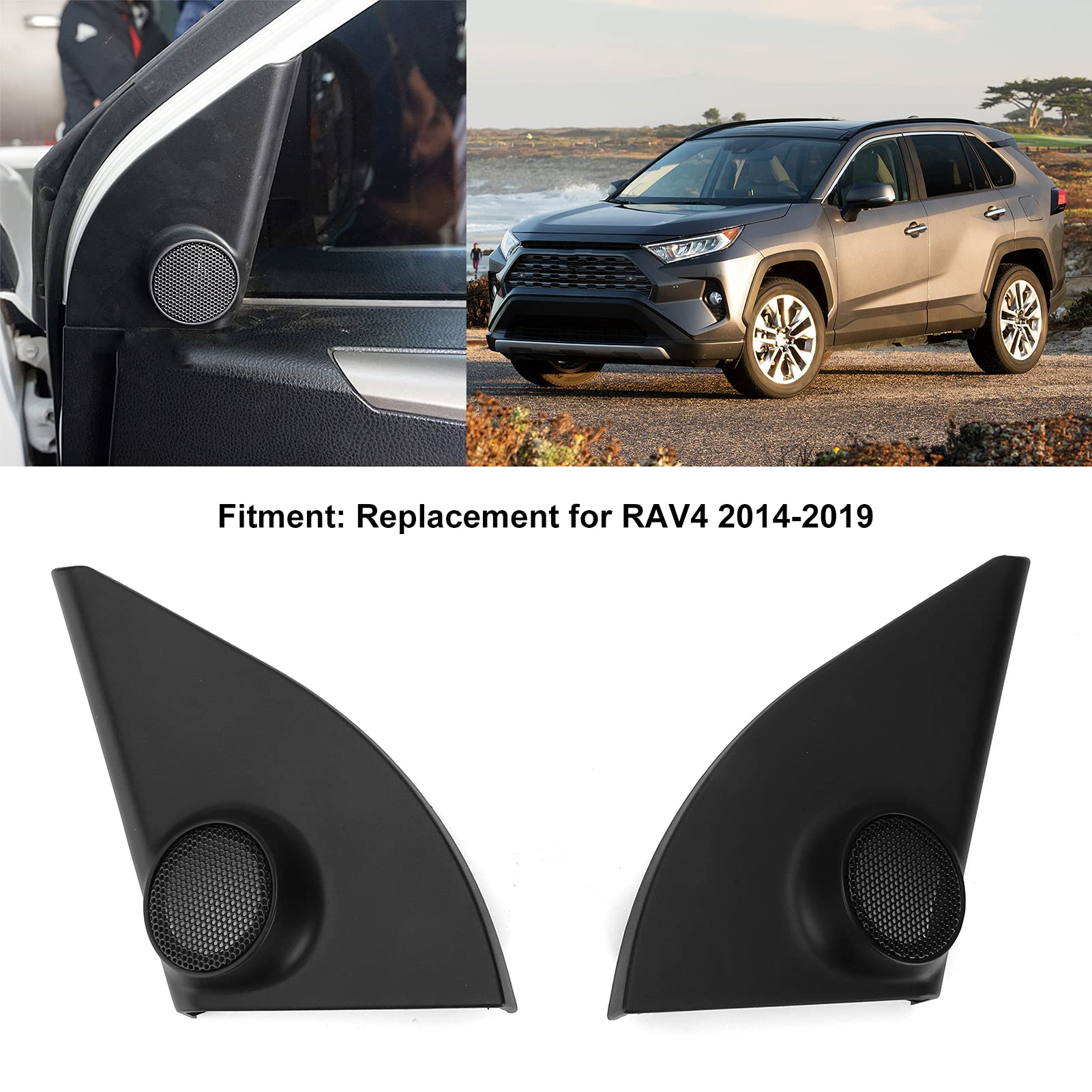 Amazon.co.jp: フロントドアピラーツイーターカバー トリムスピーカー