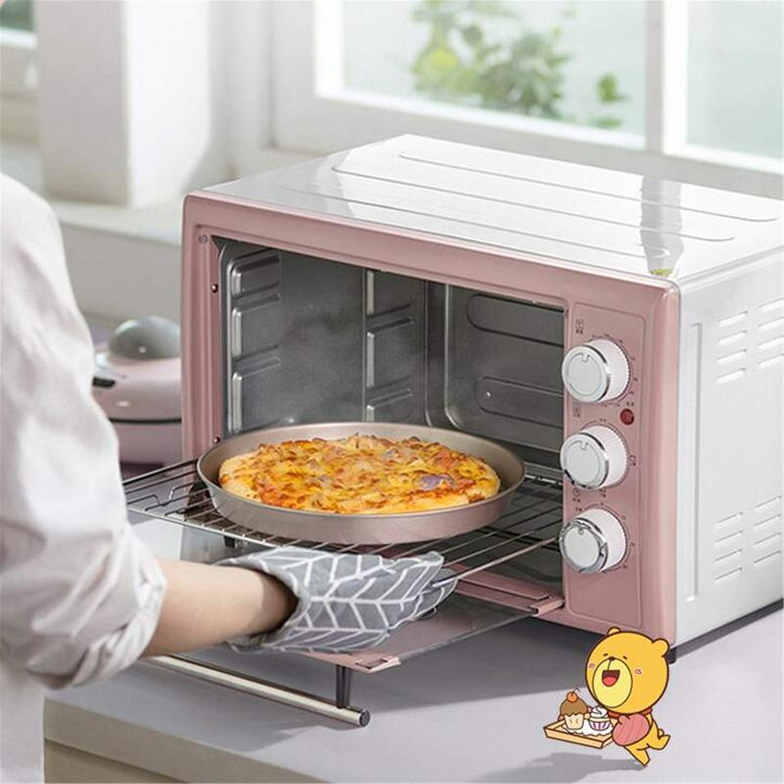 Four à Micro-Ondes en Argent Tact Four électrique Simple intégré - Cuisinière à Four halogène à Convection de qualité supérieure en Acier Inoxydable