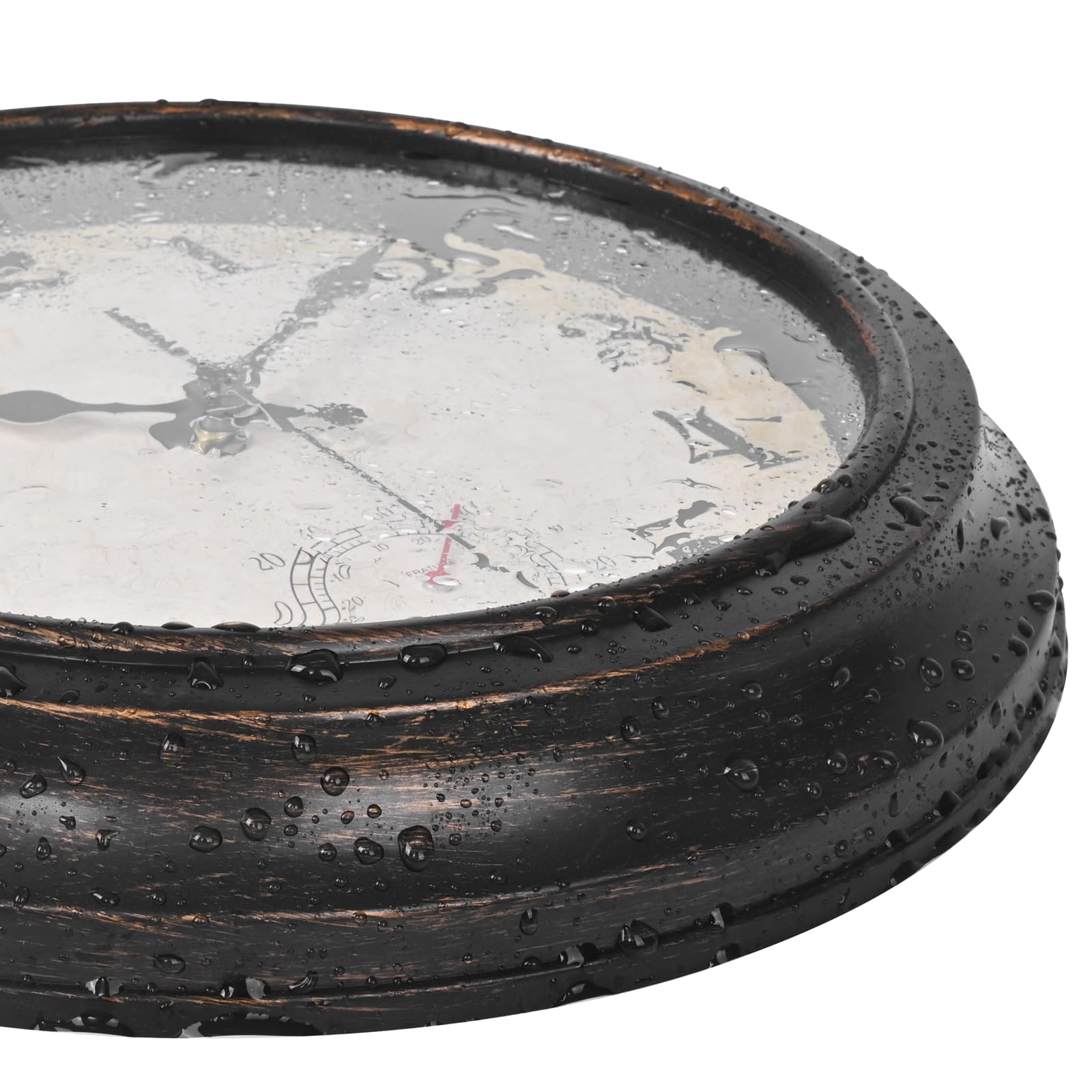 Orologio da giardino impermeabile 30 cm vintage retrò termometro parete bronzo