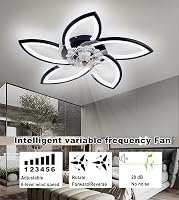 WODA Shang Mao csendes mennyezeti ventilátor lámpa, 70 cm, dimmelhető, távirányító, app vezérlés, 6 fokozat 2