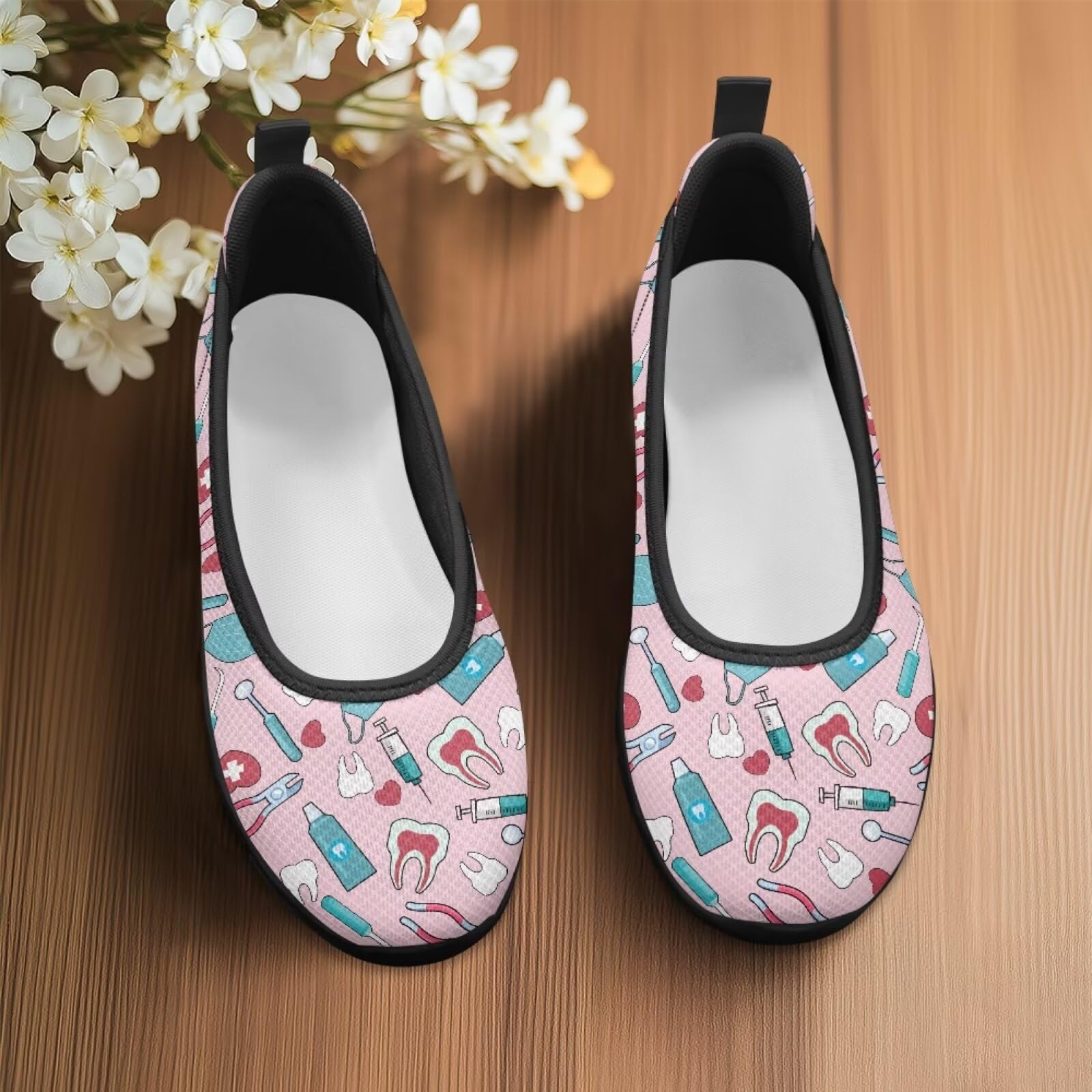 chaqlin Damskie buty do karmienia wsuwane płaskie buty do chodzenia buty treningowe damskie buty do biegania