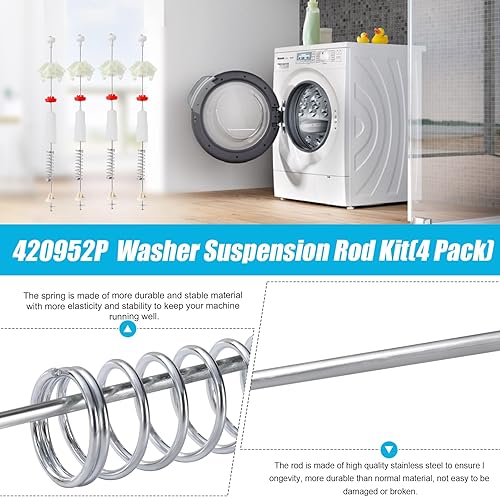 Miniatura 3 de 420952P Kit de barra de soporte de arandela para modelos compatibles con Fisher & Paykel (paquete de 4)