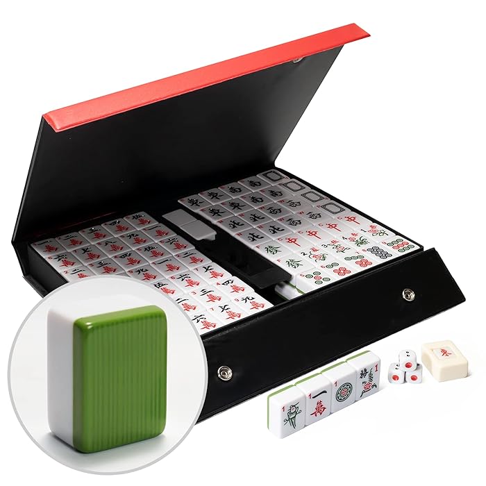 Buy Mahjong Sets New Chinese Mahjong Mah Jongg Game Set Large 36mm 144
