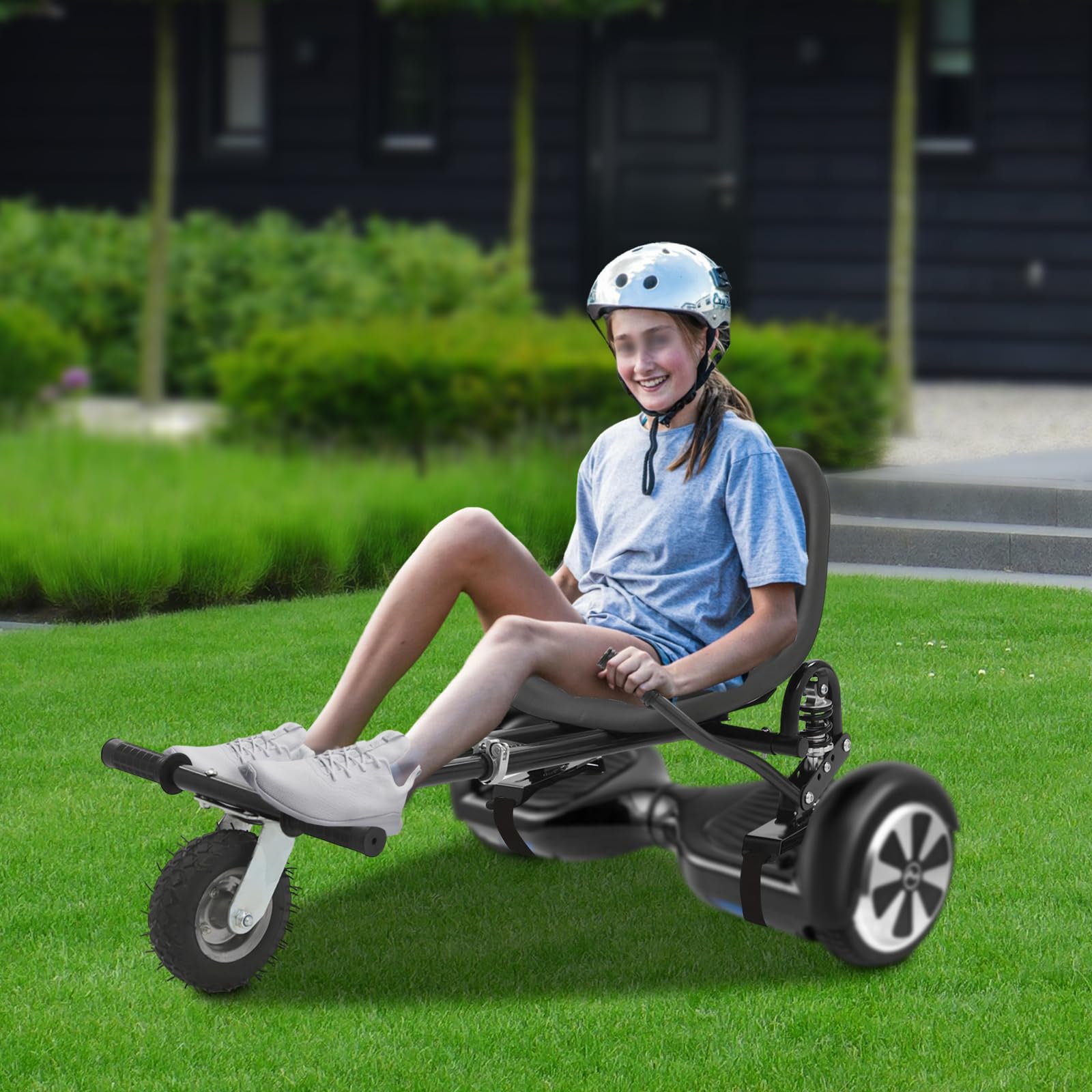 Siège pour hoverboard, accessoire de kart, double barre, deux trottinettes rondes auto-équilibrées, longueur réglable, double absorption des chocs