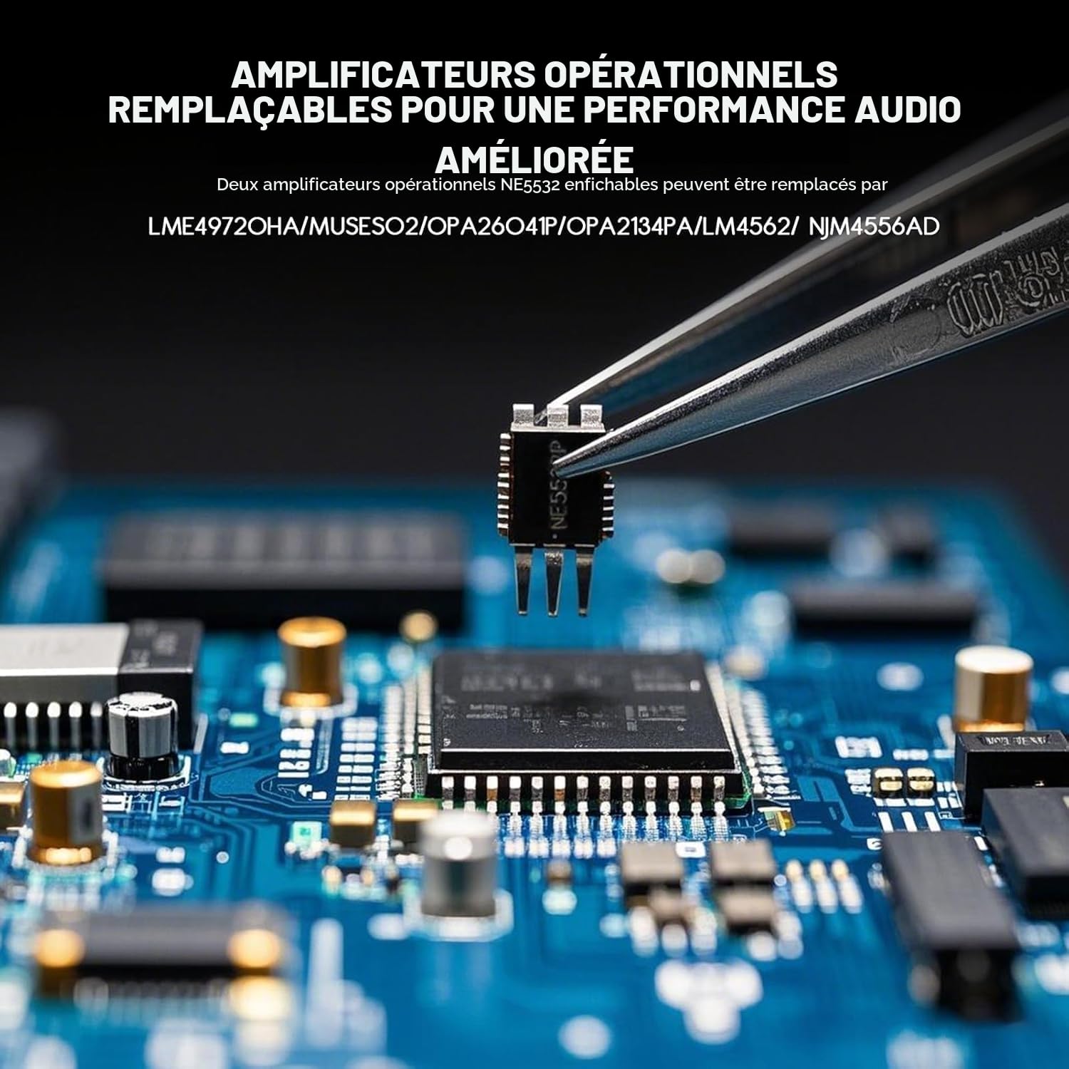 Amplificateur Audio, Mini Amplificateur HiFi, Amplificateur Stéréo Bluetooth 5.4 avec TPA3255, 600W 2 Canaux Stéréo Classe D Intégré Amélioré pour Haut-parleurs avec Contrôle des Aigus et des Basses