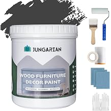 Furniture Paint Kit 16oz with Tools - Water-based & Low Odor No Sanding No Priming- Matte Finish Indoor Outdoor Wood Paint for Cabinets, Doors, Tables and Dressers - Iron Ore