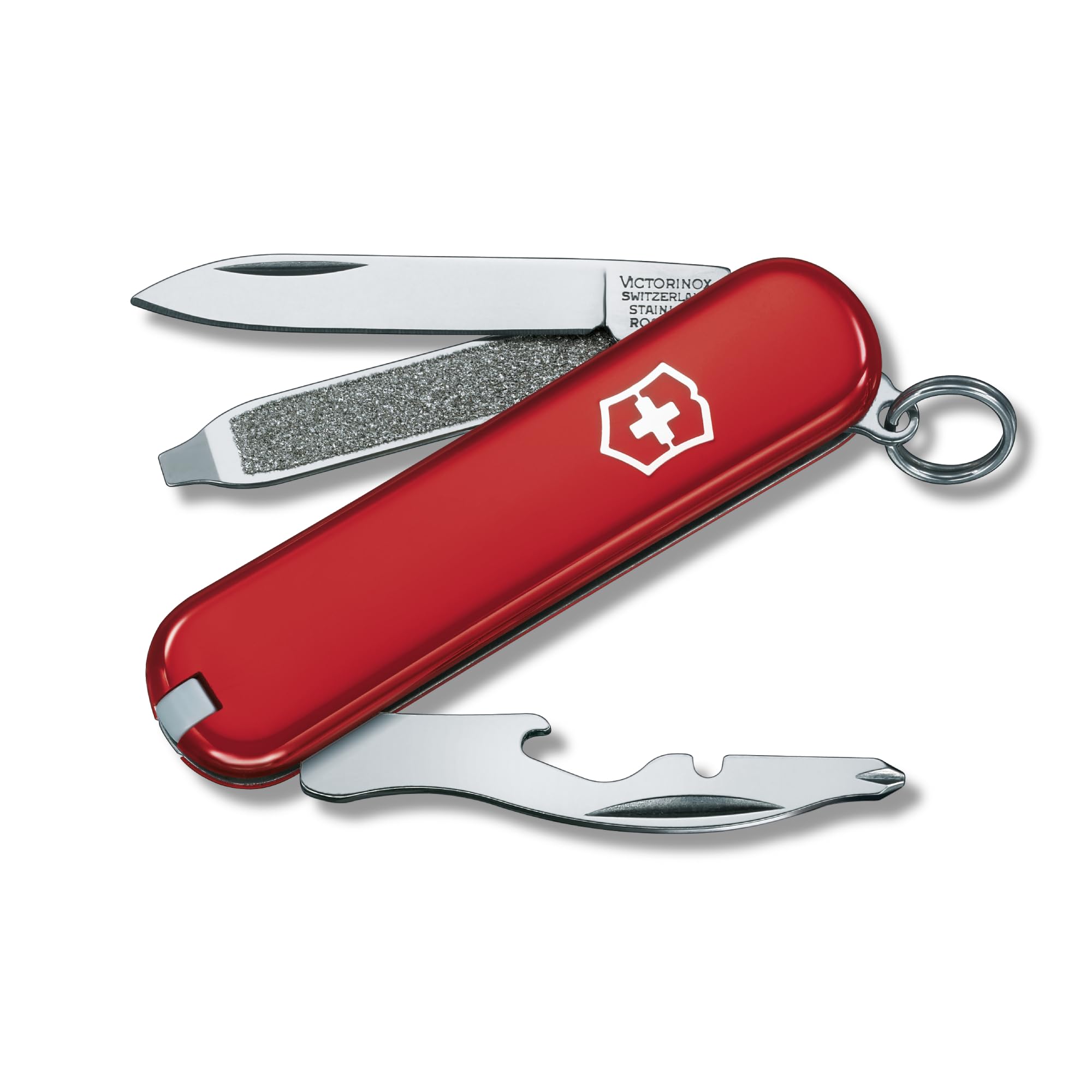 Victorinox Rally Swiss Army Knife Small, Multi Tool, 9 Functions, Bottle Opener, Screwdriver, Red