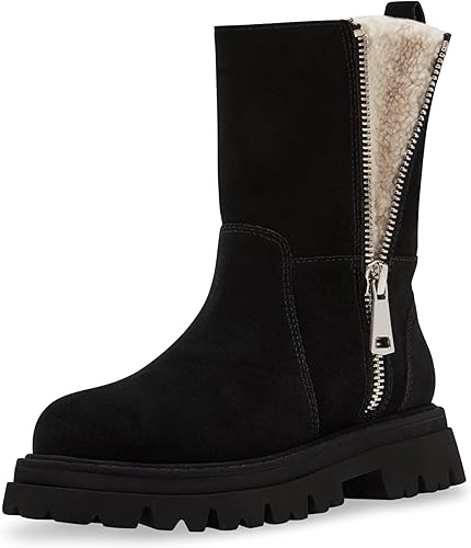Blondo Waterproof Women's Burnout Boot, Black Suede, 8