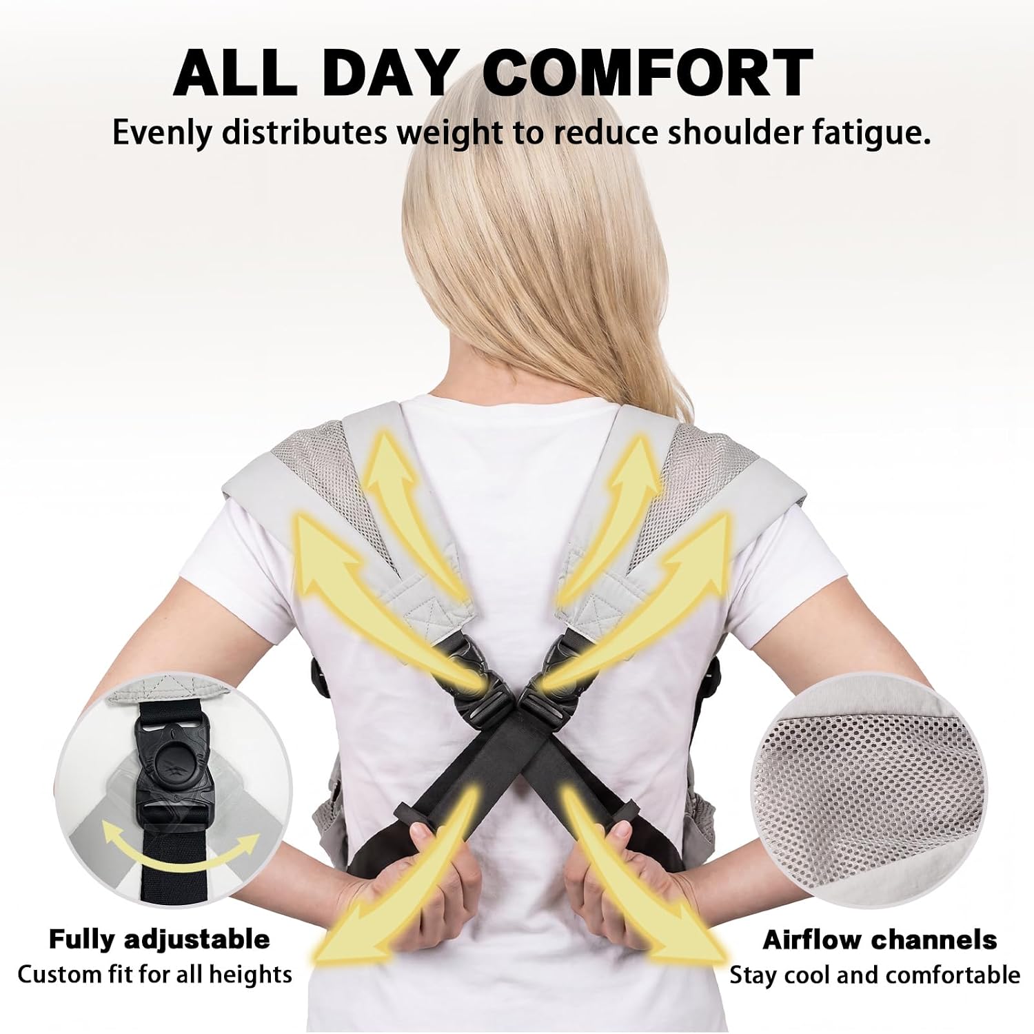 Dog Sling Carriers for Small Dogs, Hands Free Front Pet Carrier with Bottom Support, Adjustable Shoulder Straps, Breathable Dog Backpack Carrier for Travel Hiking Walking Anti Anxiety, Grey