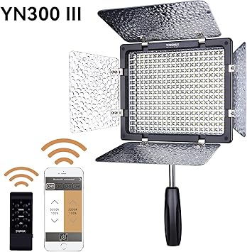YONGNUO YN300 III YN-300 III LED Camera Video Light with 12V2A AC Adapter Adjustable Color Temperature 3200K-5600K