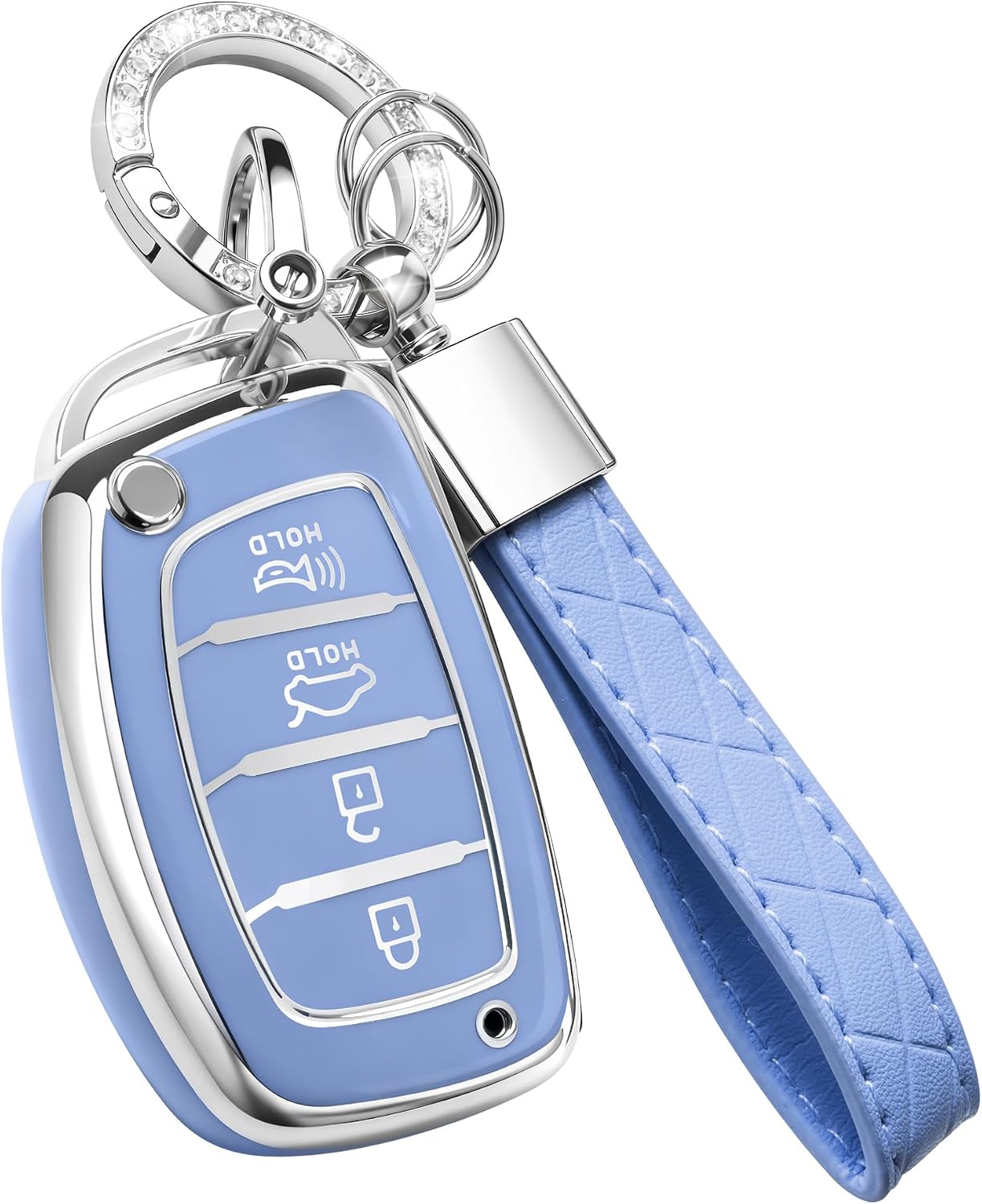 Key Fob Cover with Keychain for 2016-2021 Hyundai Elantra GT Ioniq Sonata Tucson