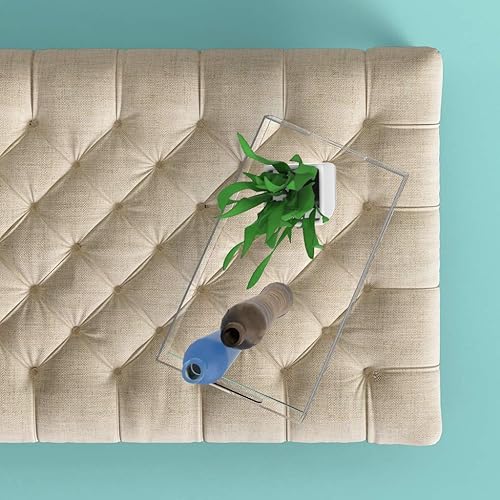 Miniatura 3 de Bandeja de servir, hecha de acrílico para mesa de café, desayuno, servir, mayordomo y más