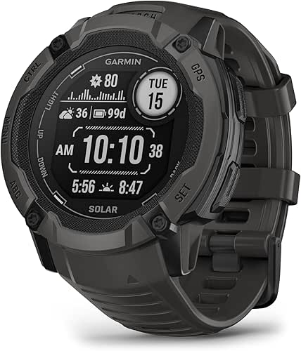 Garmin Instinct 2X Solar, Rugged GPS Smartwatch, Built-in Flashlight, Solar