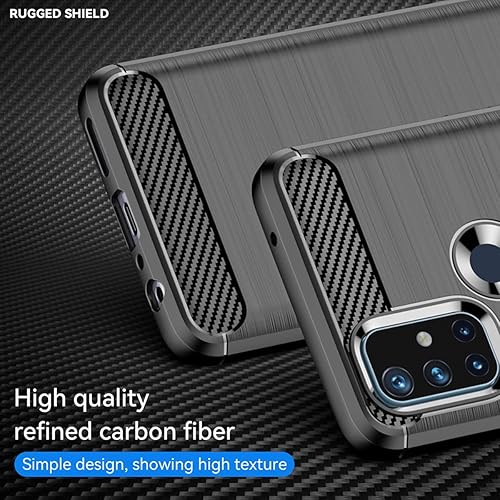 Miniatura 5 de Funda de teléfono para OnePlus Nord N10 5G, fibra de carbono a prueba de golpes, resistente a los arañazos, TPU suave, funda protectora para OnePlus