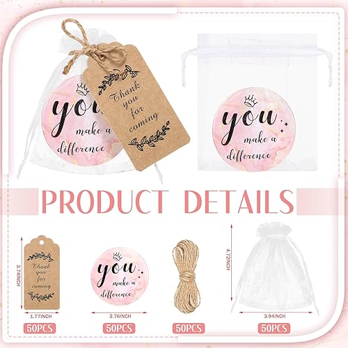 Vista 16 de Tradder 50 juegos de espejos compactos a granel para mujeres, regalos inspiradores de agradecimiento para empleados, regalos de quinceañera