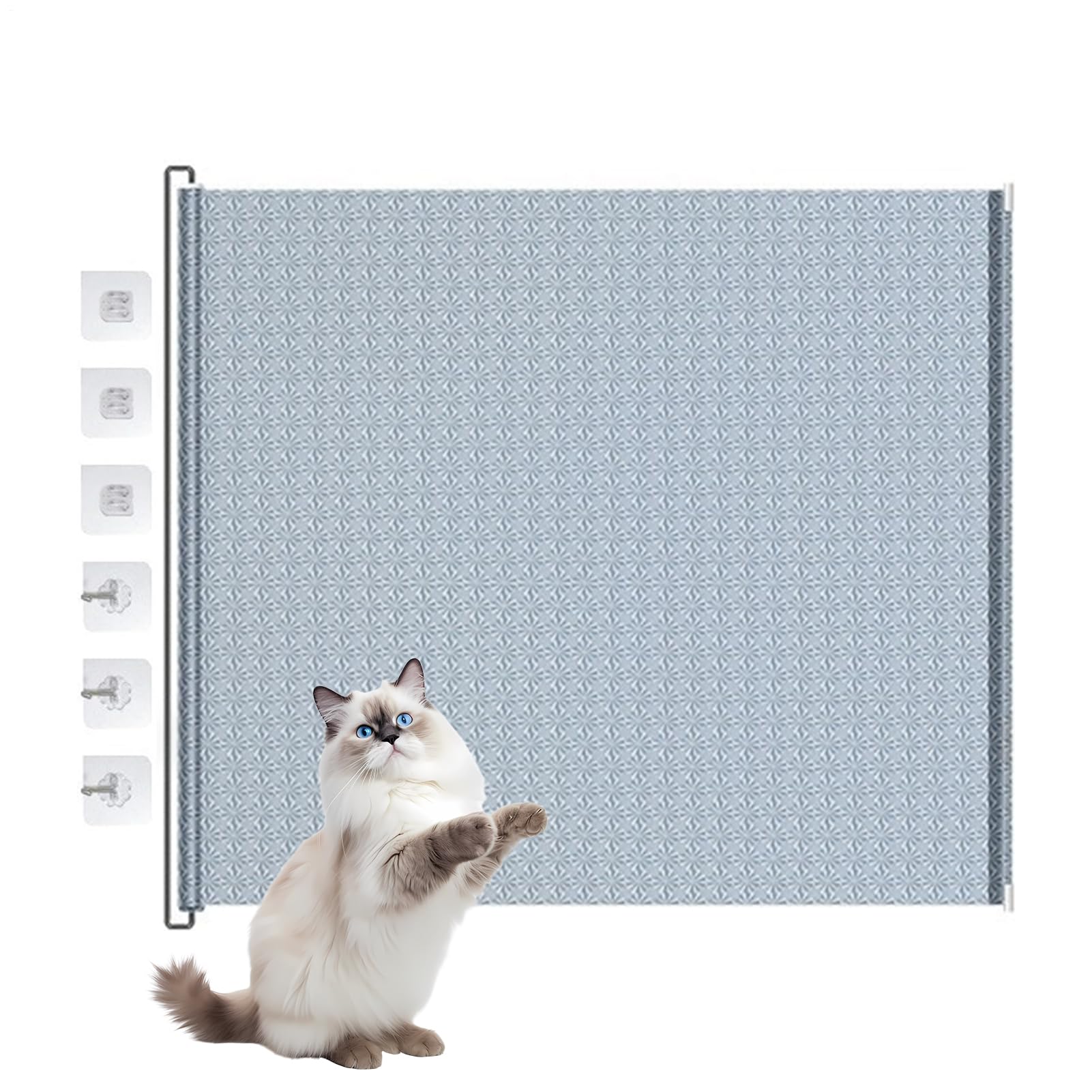 Retractable Gate Indoor No-Drill Mesh Cat Door