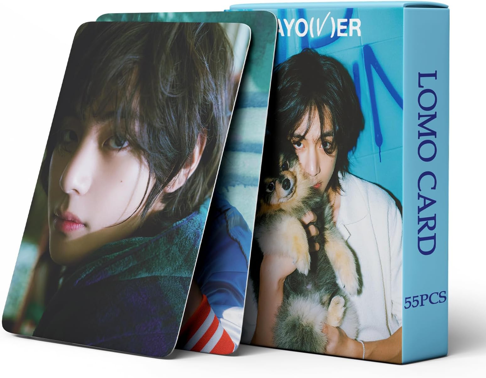 V Photocard 55pcs V Layover Photo Card Kpop Tae Hyung Layover Lomo Card Layover Album Card Tae Hyung Postcard KPOP Photocard Gift for Fans Daughter V Merch