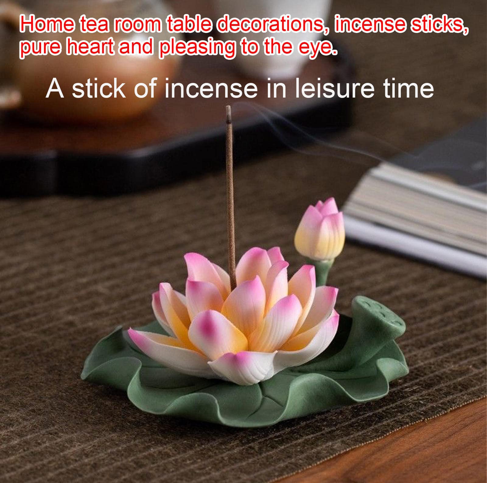 Amazon.com: Ceramic Lotus Incense Burner Flower Incense Burner