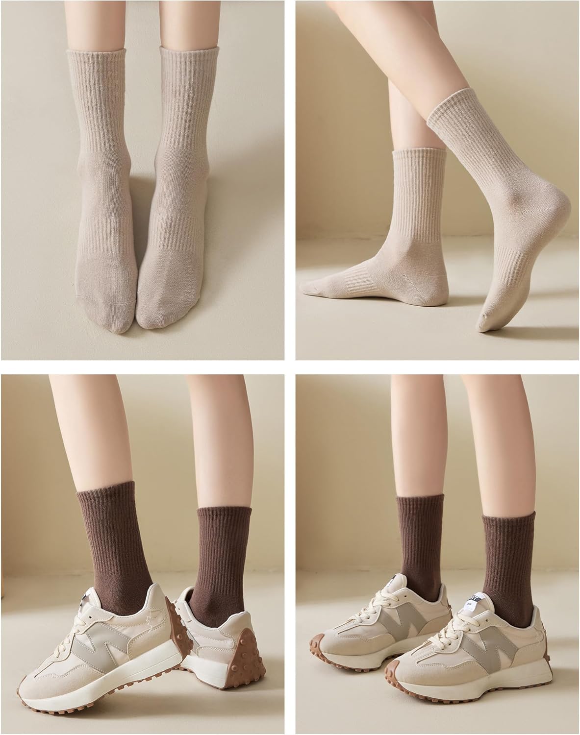 Women's Crew Socks Cotton Socks for Women, Size 5-9 - Image 5