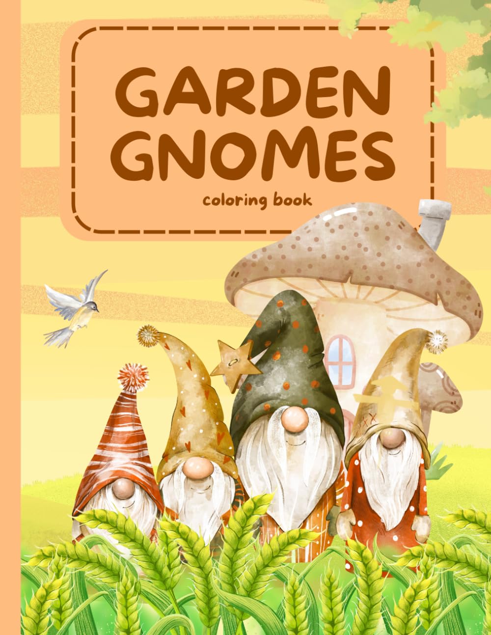 Garden Gnomes Coloring Book: 50 Illustrations for Stress Relief and Relaxation with Cute and Enchanted Garden Gnomes for Teens and Adults