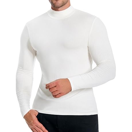 Mens Mock Neck Turtleneck Long Sleeve Shirts