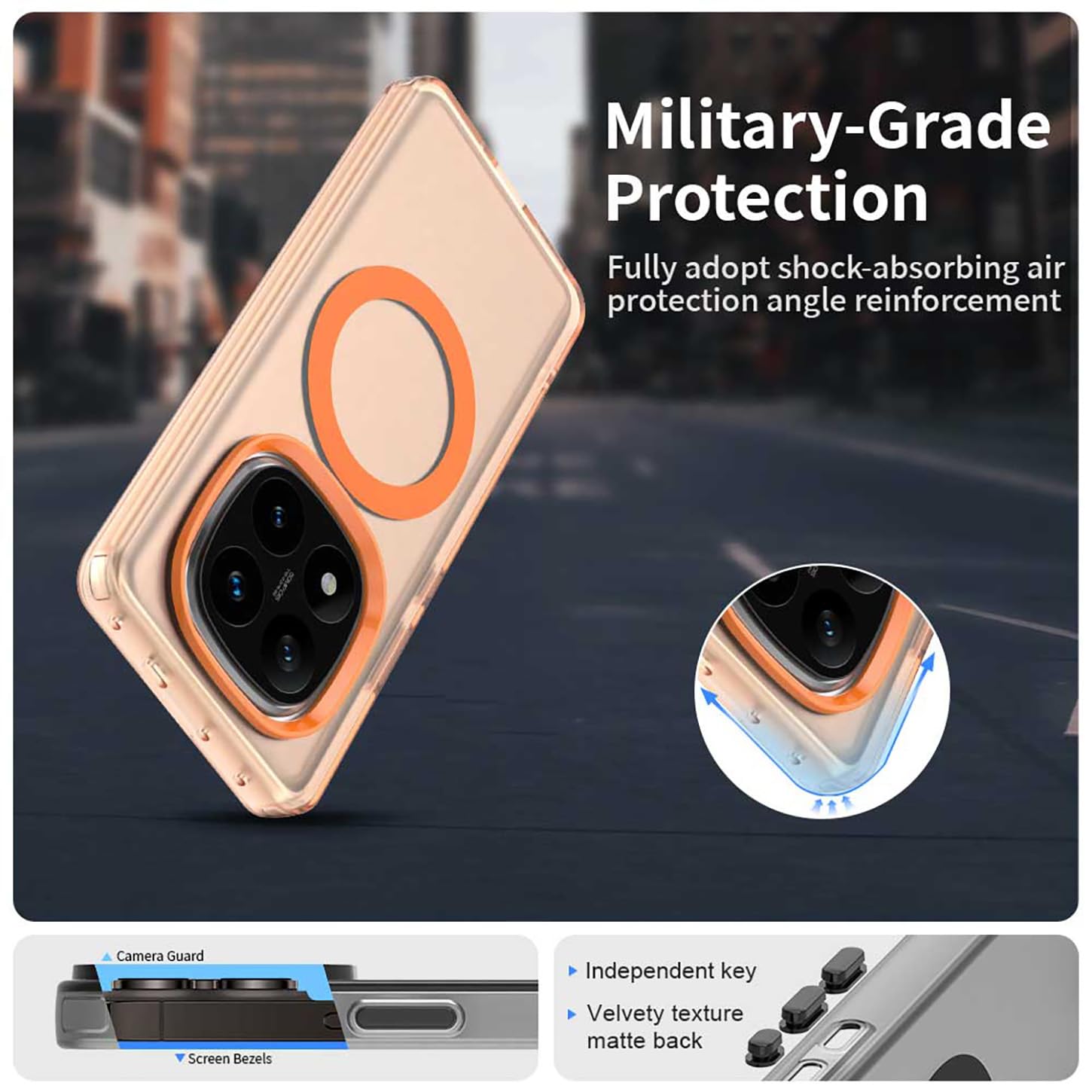 ILING Handyhülle Für Xiaomi Redmi Note 14 Pro 5G / POCO X7 5G – Magnetisch, Stoßfest, Matte Oberfläche