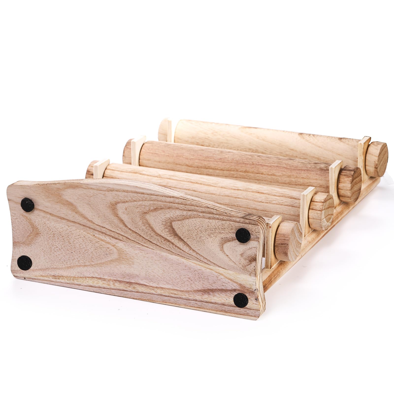 TOPNEW 4-stöckiger Holz-Armbandhalter - Schmuck-Organizer Für Armbänder & Uhren | Braun