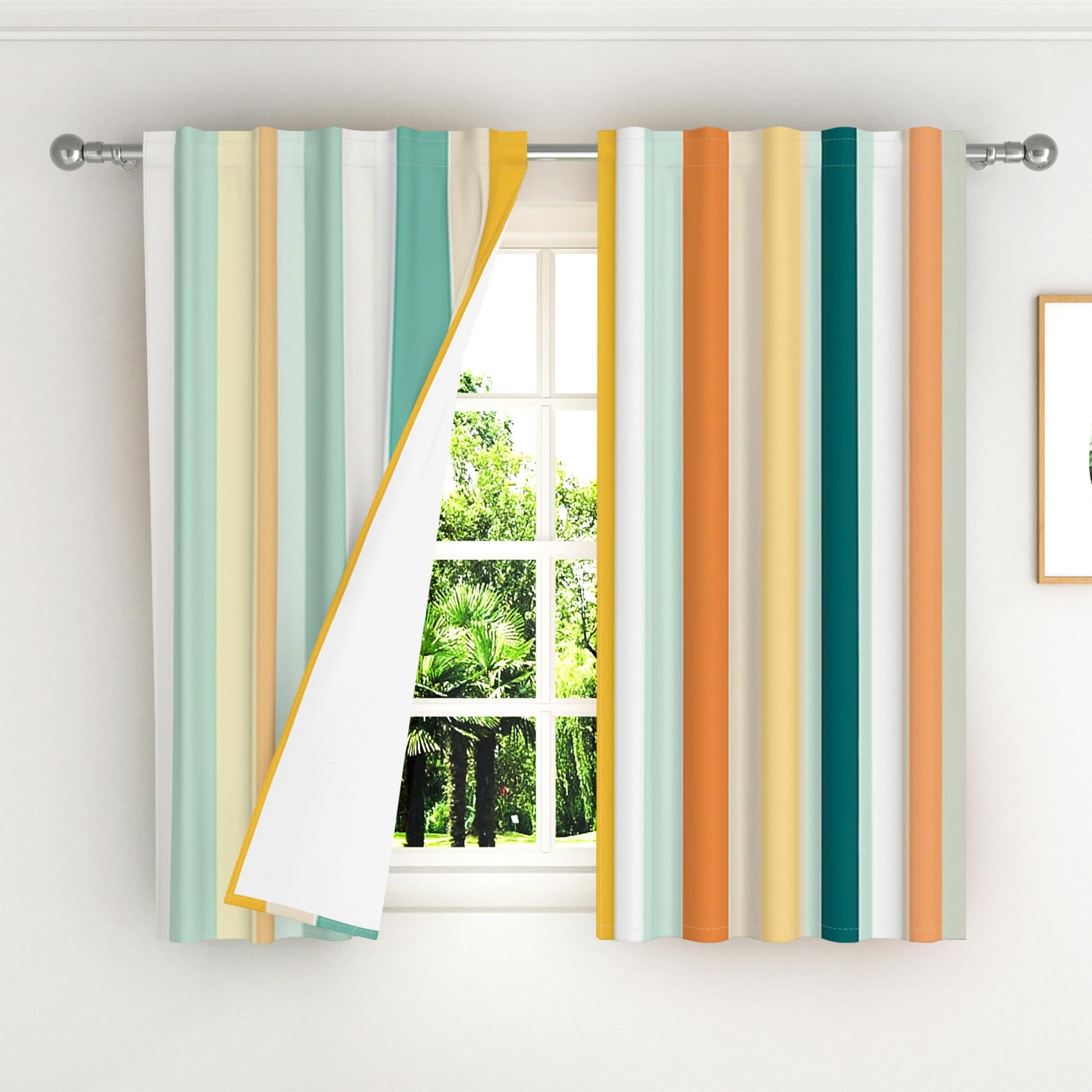 Kzzfqxb 107x160cm Modern Curtains 2 Panels - Image 3