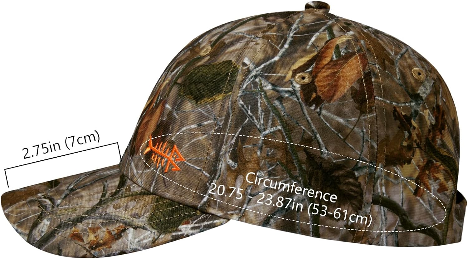 BASSDASH Camo Fishing Hunting Hat Unisex Adjustable Baseball Cap