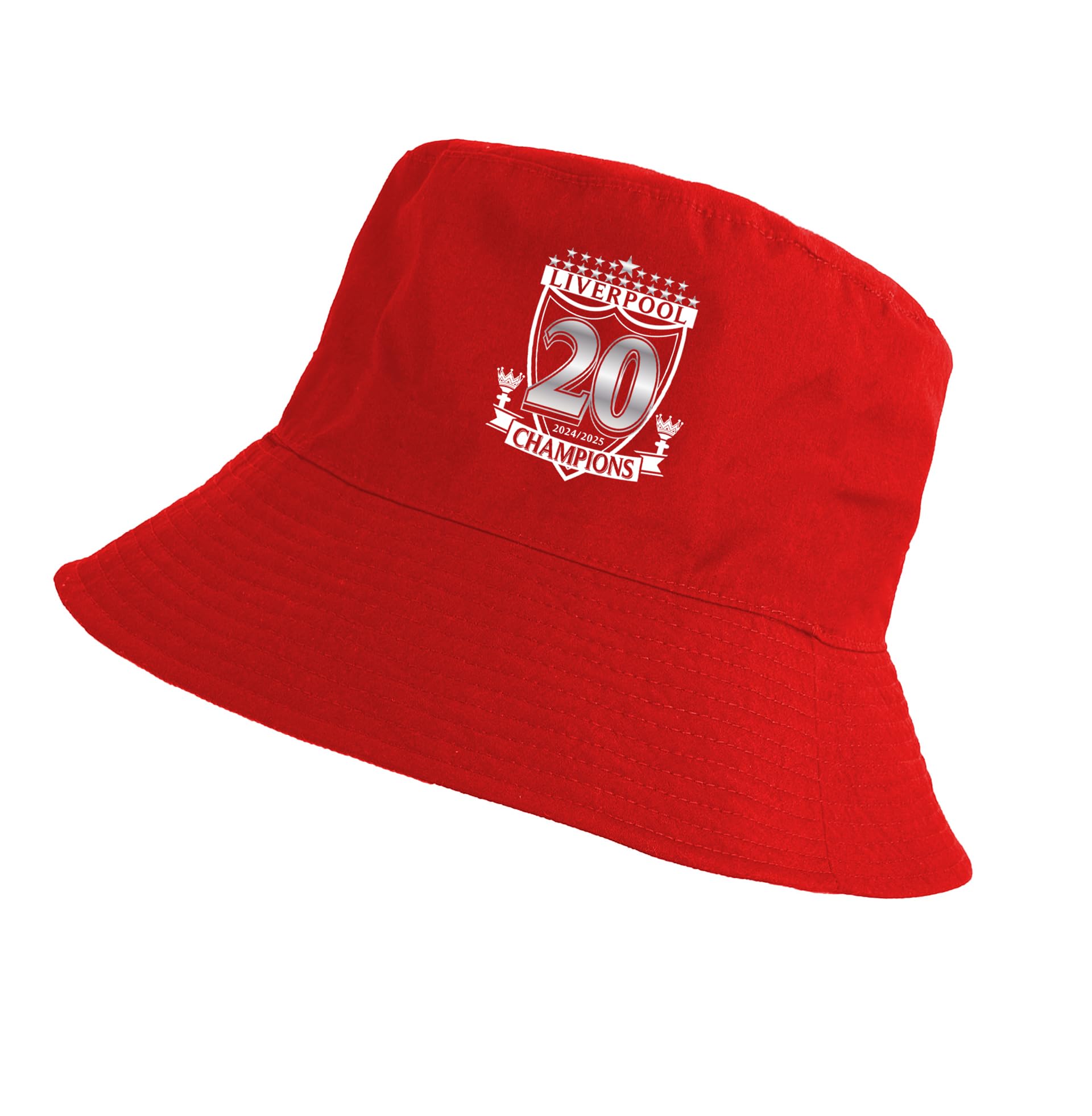 Liverpool Champions Bucket Hat 20 Times 2024-2025 Red Adult Size