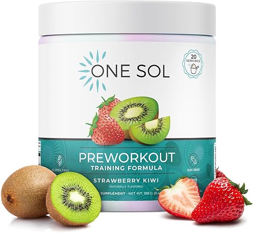 One Sol Pre-entrenamiento para mujeres, mayor concentración y concentración, sin nerviosismo ni choque, ingredientes naturales, 100% vegano, sin