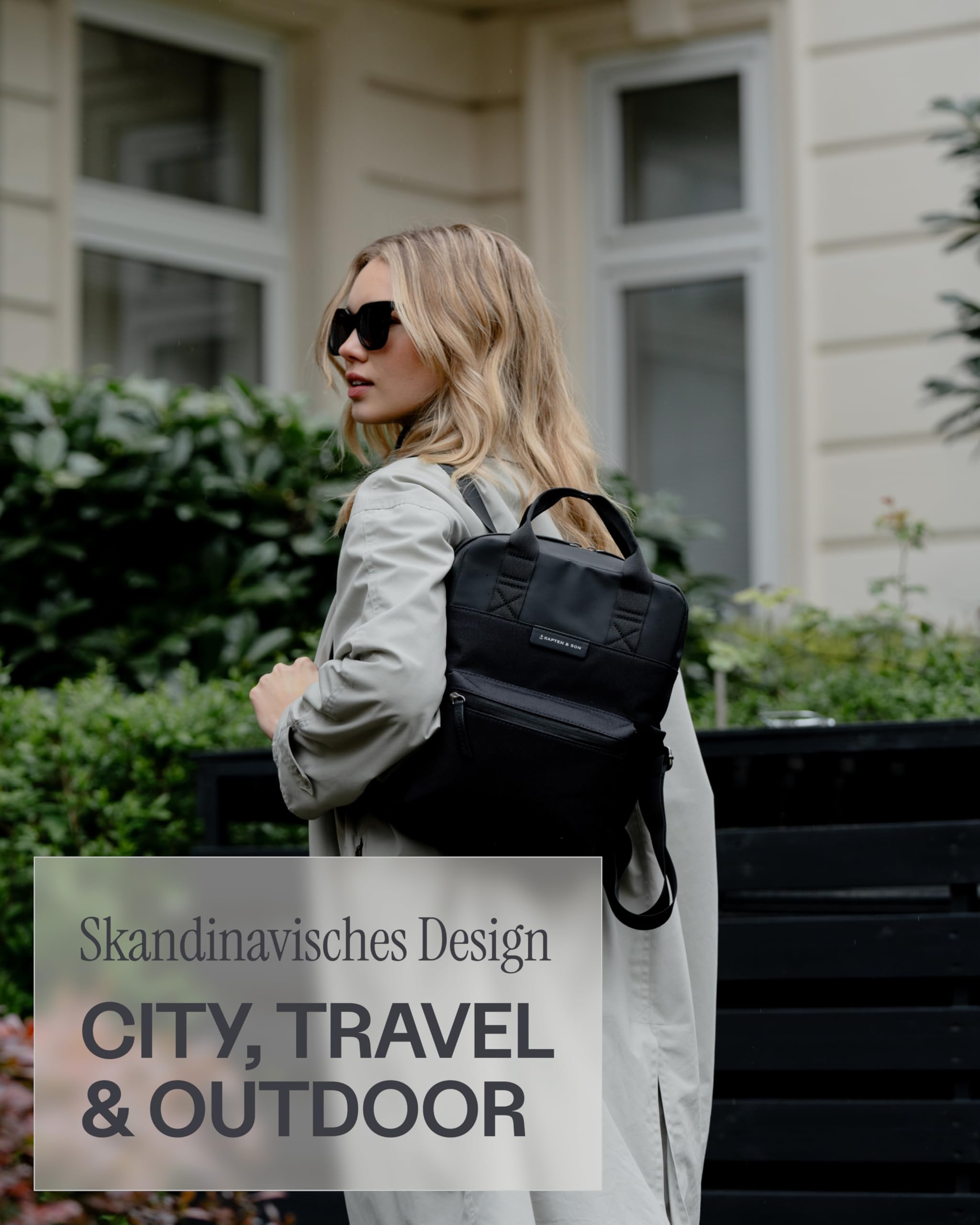 Kapten & Son Rucksack Bergen | Rucksack Damen & Herren | Tagesrucksack | Handgepäcksrucksack, Daypack | wasserabweisend