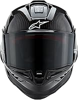 Vista 6 de Alpinestars Supertech R10 Solid Helmet, Carbon Shell, CE-Certified, Advanced Ventilation & Fit