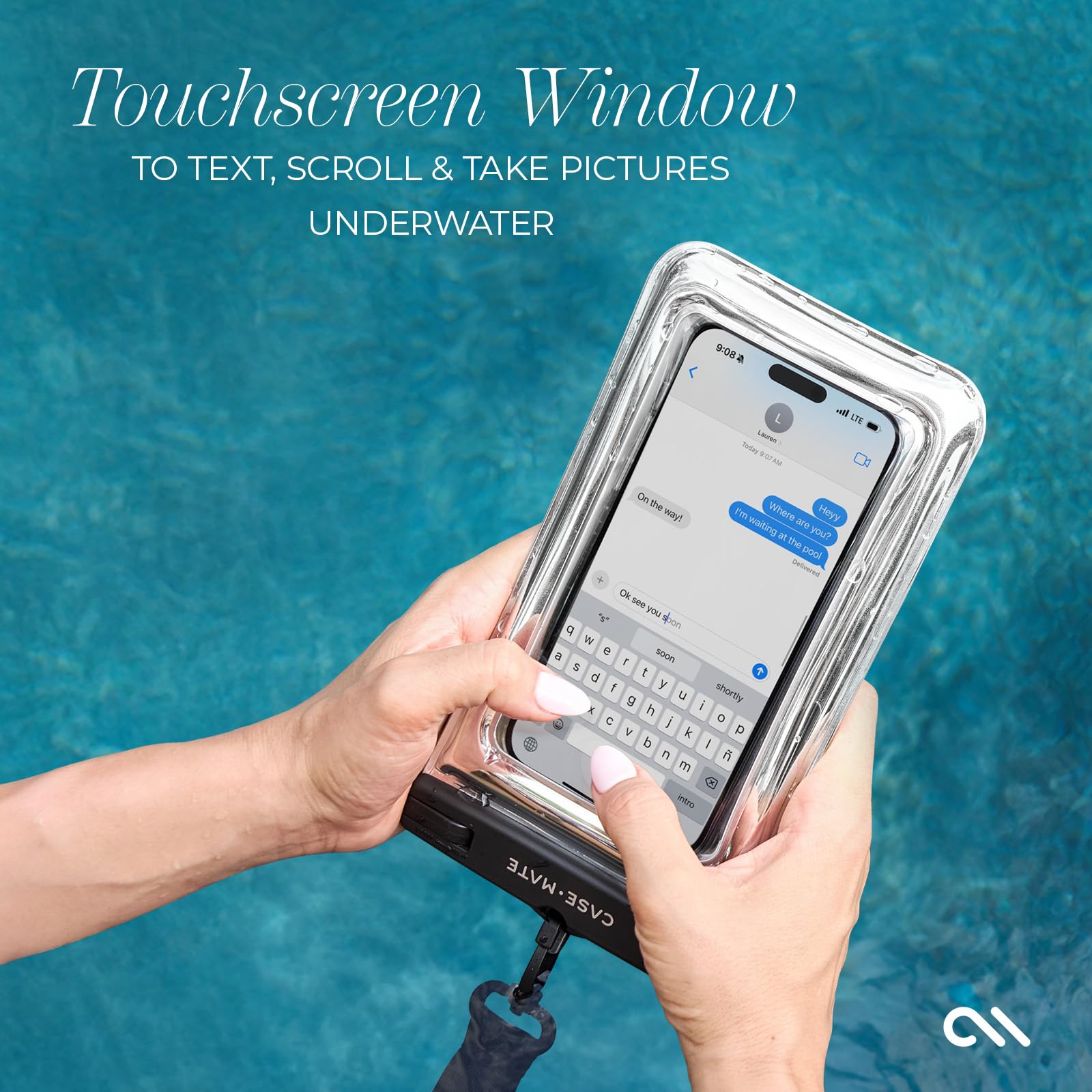 Case-Mate Confezione da 2 custodie impermeabili IP68 per telefono, custodia galleggiante impermeabile con cordino a tracolla, accessori da viaggio per spiaggia, nave da crociera, compatibile con tutti