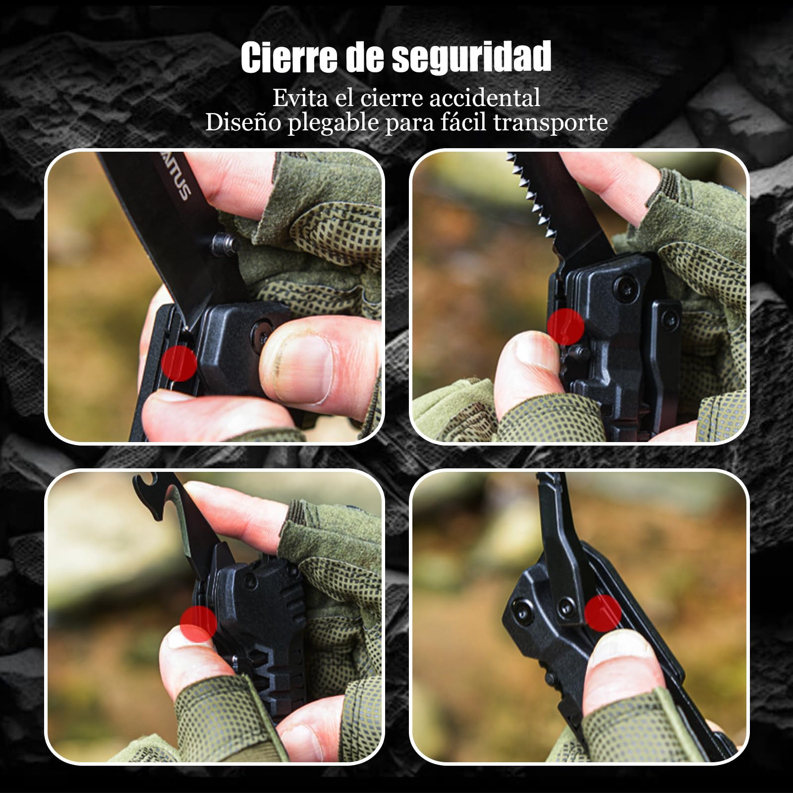 Navaja Multiusos 17en1 Herramientas Multiusos Cuchillo con Palillos para Encender Fuego, Abrelatas, Sierra, Silbato, Regalos para Hombres Mujer Papa