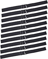 Vista 1 de 10 bandas elásticas ajustables negras para hacer accesorios de gorra de peluca (1 x 12 pulgadas)