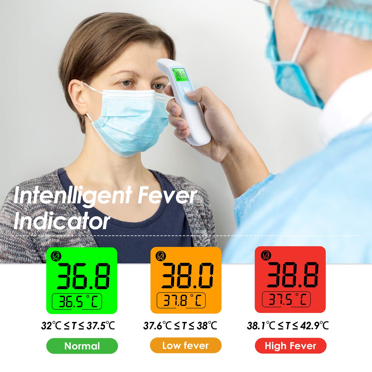 IDOIT Thermometer for Adults Infrared Thermometer,No Touch digital