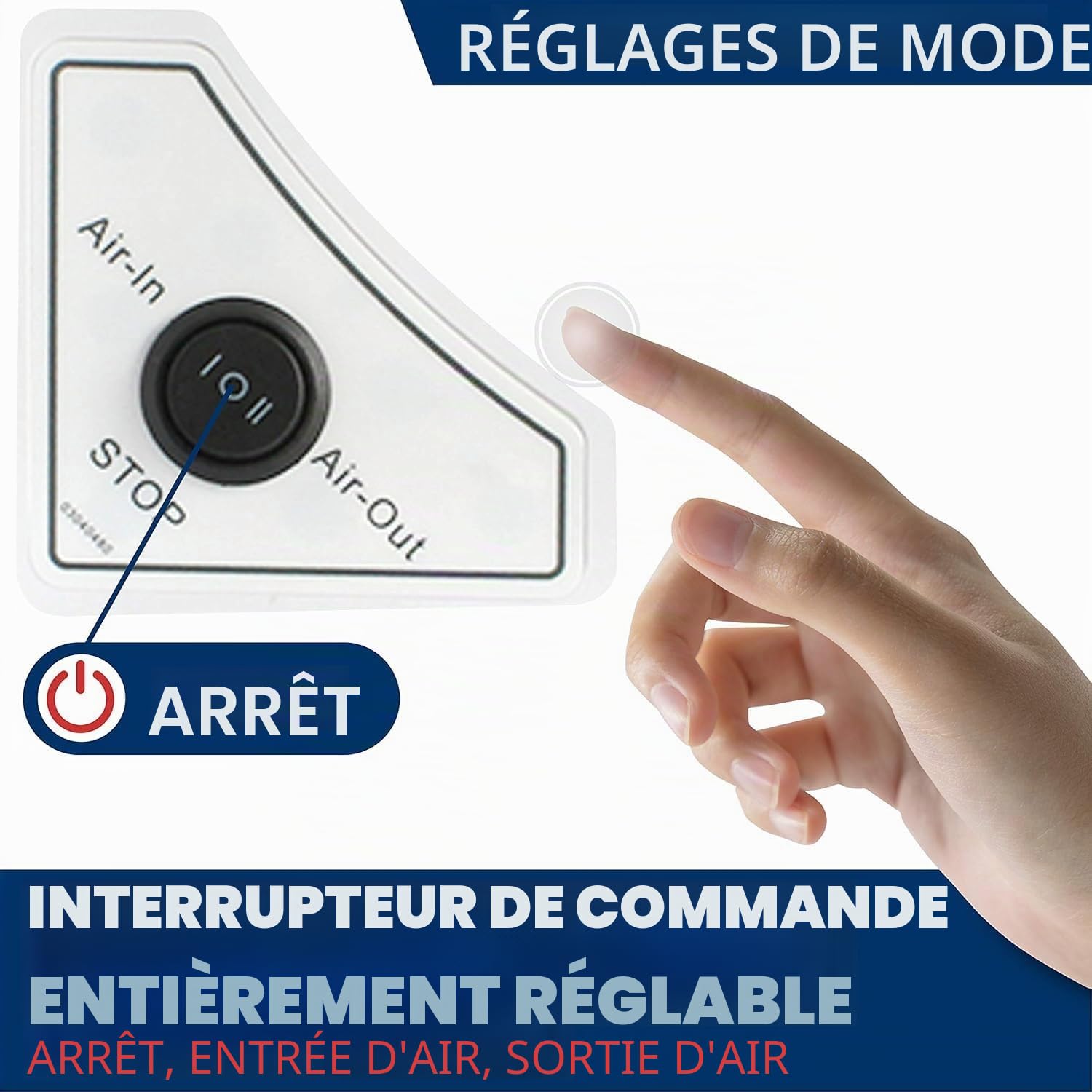HEYOUTH Ventilateur de toit réversible 12V camping-cars, 36x36cm