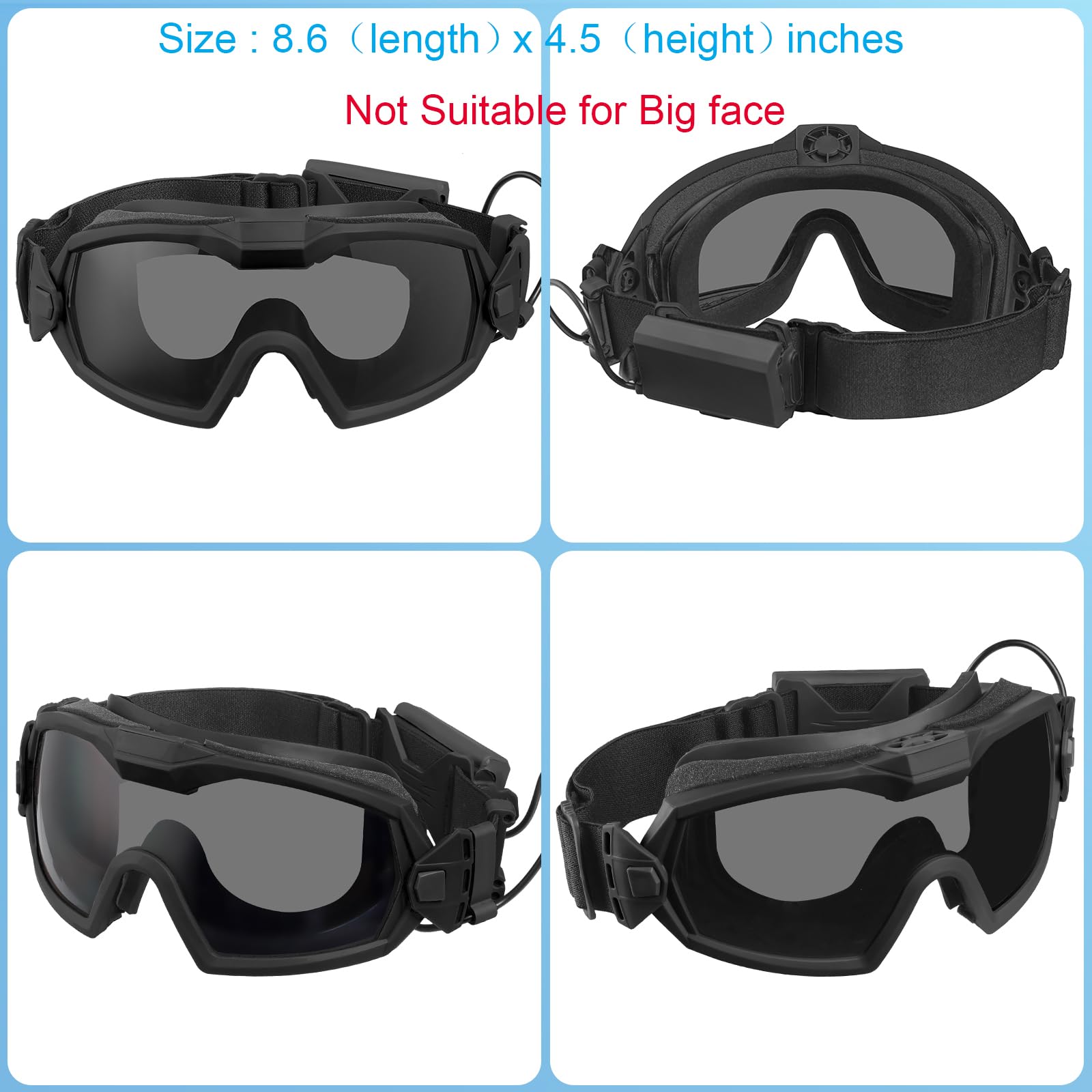 Occhiali Airsoft con Ventilatore