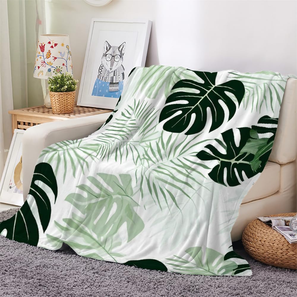 Couverture Polaire Feuilles De Palmiers Tropicaux Enfant,Couverture Polaire Epaisse Hiver Chaude Doux Été Camping,Flanelle 3D Couvertures Et Plaids,Couverture Lit 1 Personne 180X200,C4