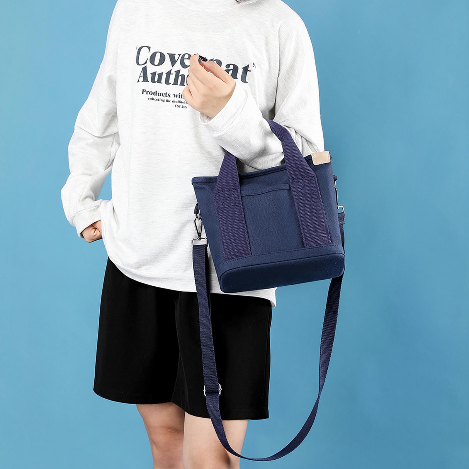 MdybF Torba na ramię małe płócienne torby crossbody dla kobiet mini górny uchwyt wiadro torebki damskie torby na ramię torby na zakupy torby