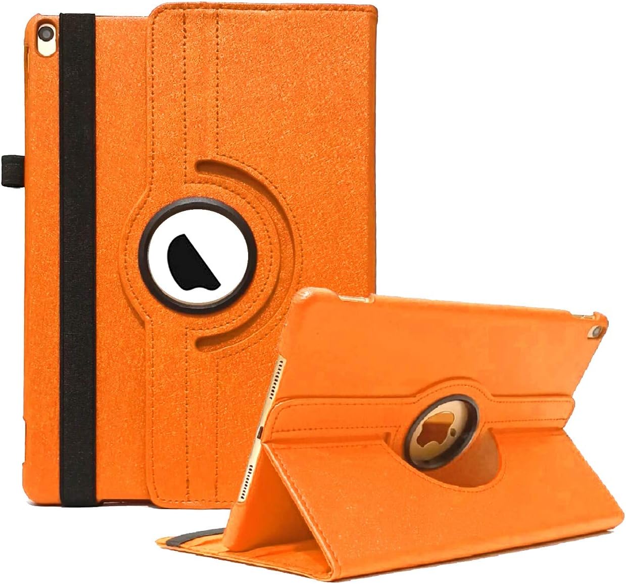 iPad 10.2" Case 9th Generation (2021) 2020 iPad 8th Generation Case / 2019 iPad 7th Generation Case, 360 Degree Rotating Stand Smart Case Protective Cover with Auto Wake Up/Sleep (Orange)