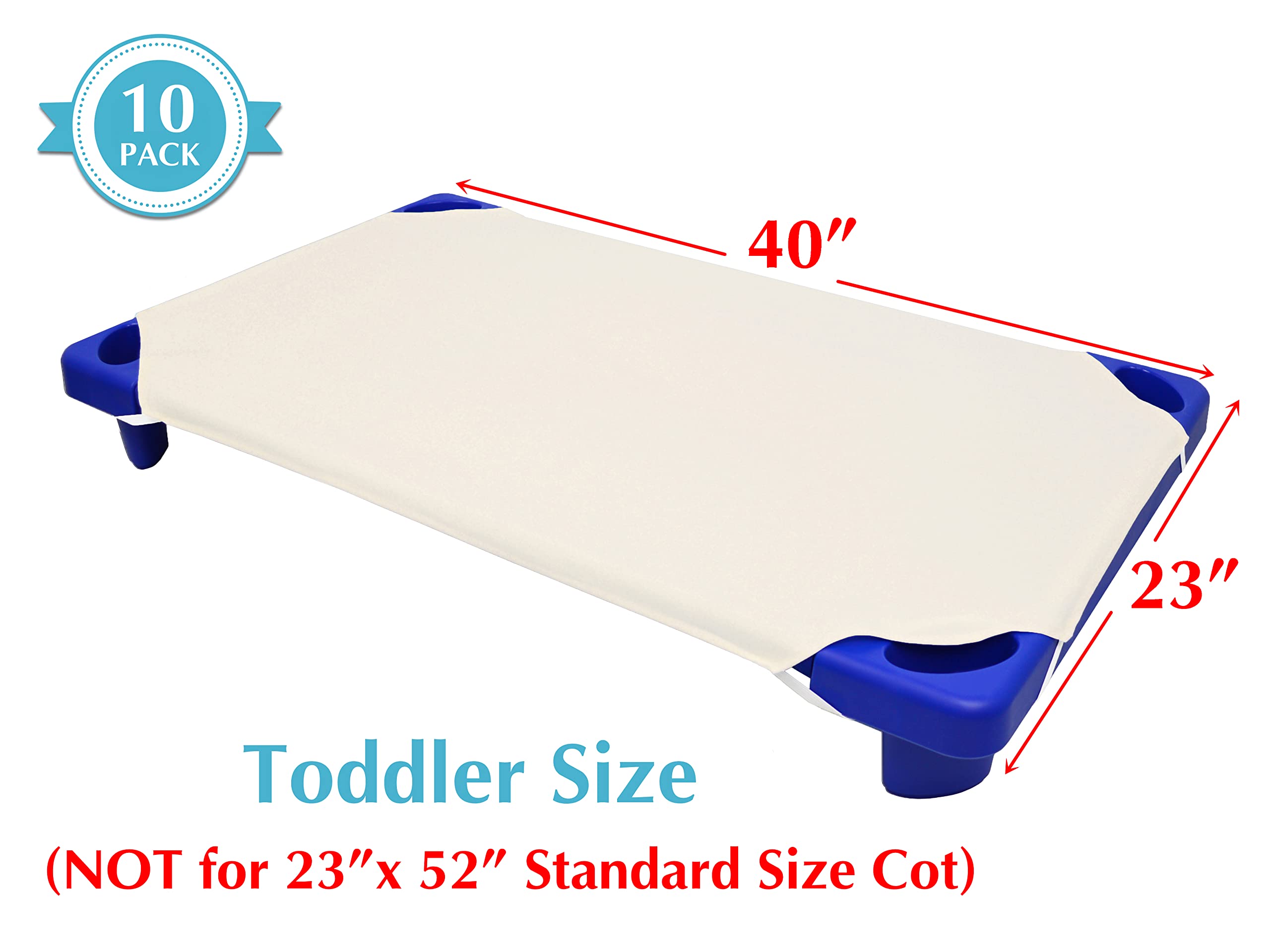 American Baby Company 10 szt. 100% naturalny perkalowy bawełniany prześcieradło 58 x 102 cm, miękkie i oddychające, kremowe do przedszkola