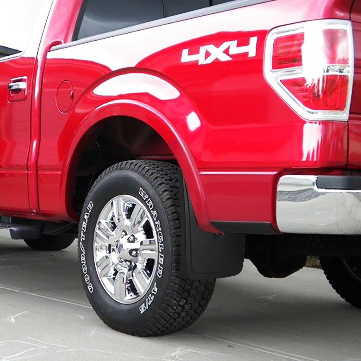 Auto Dynasty Compatible with Ford F150 with OE Wheel Lip Moulding Front+Rear 4Pcs Mud Guard Splash Flap Kit