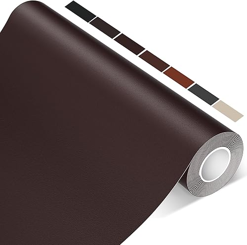 luevita Parche de reparación de cuero, cinta de reparación de cuero autoadhesiva de 17 x 60 pulgadas, kit de reparación de cuero para muebles,
