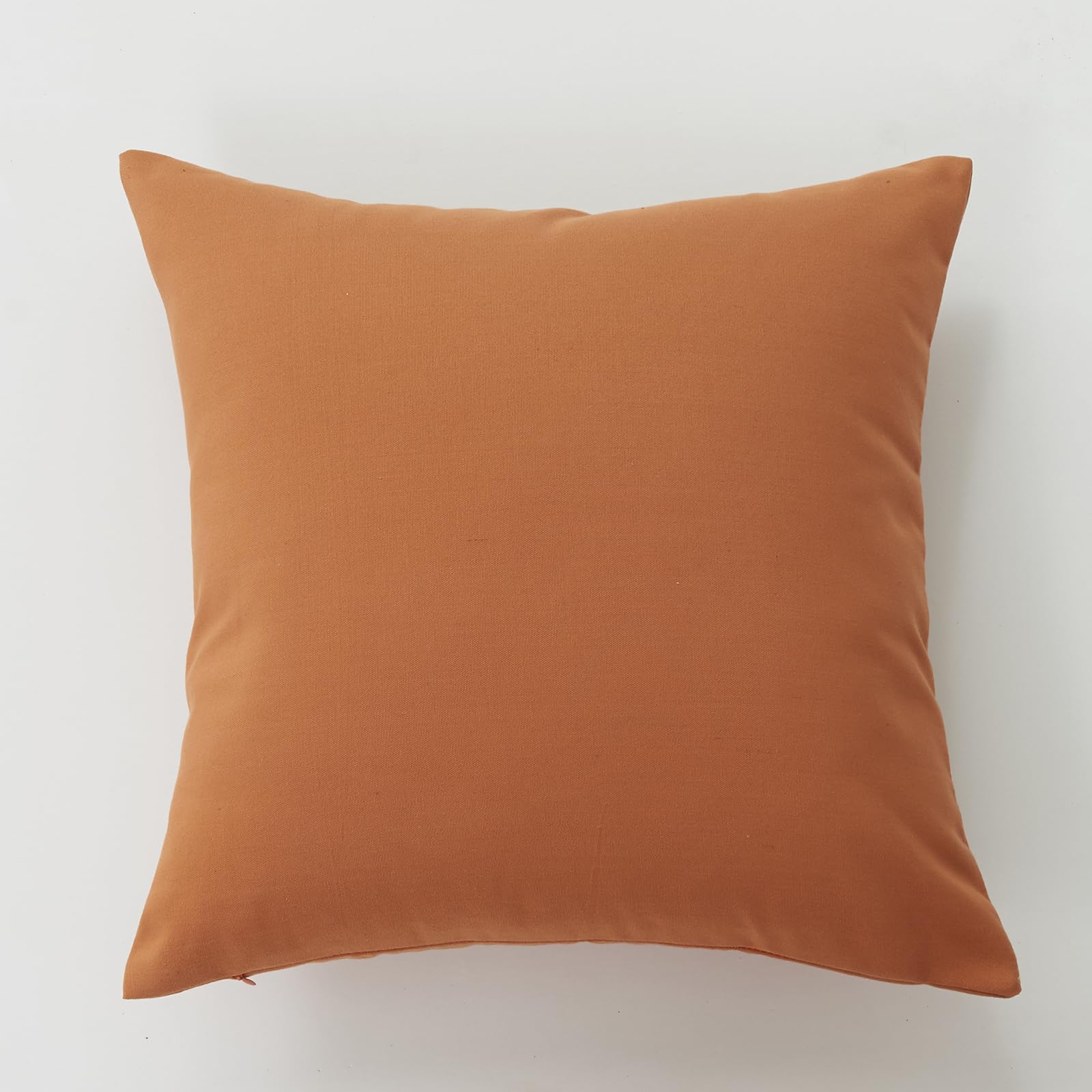 Housses de coussin décoratives orange en lin pour canapé