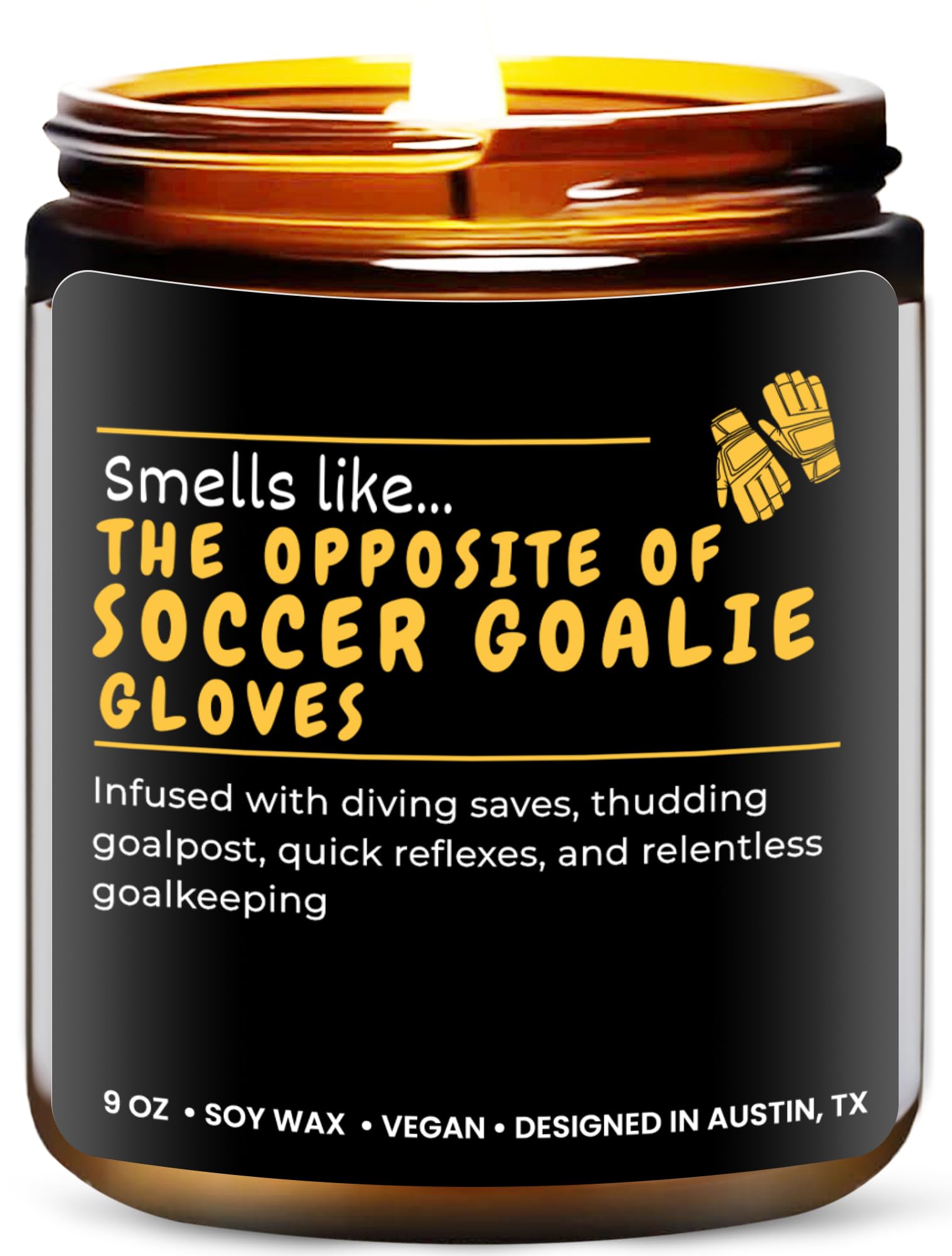 Funny Soccer Goalie Candle, Unique Soccer Goalkeeper Gifts, Cool Sports Themed Gift Ideas for Players, Coach, Youth, Teen Girls, Boys, Youth, Team Gifts, Ideal for Christmas, Birthday